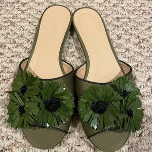 Silk embellished slides